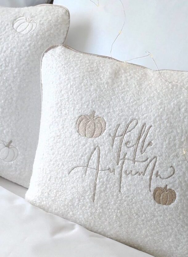 Jesienna poduszka boucle Hello Autumn