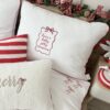 Świąteczny komplet pościeli Holy Night z ramką i kokardą, szyty na zamówienie